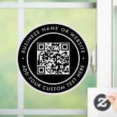 QR-code | Zakelijk Minimaal Scanbaar Rond Raamsticker (Huis)