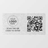 QR Code | Zakelijk Minimaal Scanbaar Rond Raamsticker (Vel)