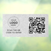 QR Code | Zakelijk Minimaal Scanbaar Rond Raamsticker (Vel 3)