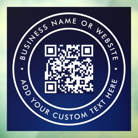 QR-code | Zakelijk Minimaal Scanbaar Rond Raamsticker (Vel 3)