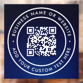 QR-code | Zakelijk Minimaal Scanbaar Rond Raamsticker (Vel 2)