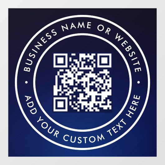QR-code | Zakelijk Minimaal Scanbaar Rond Raamsticker (Vel)