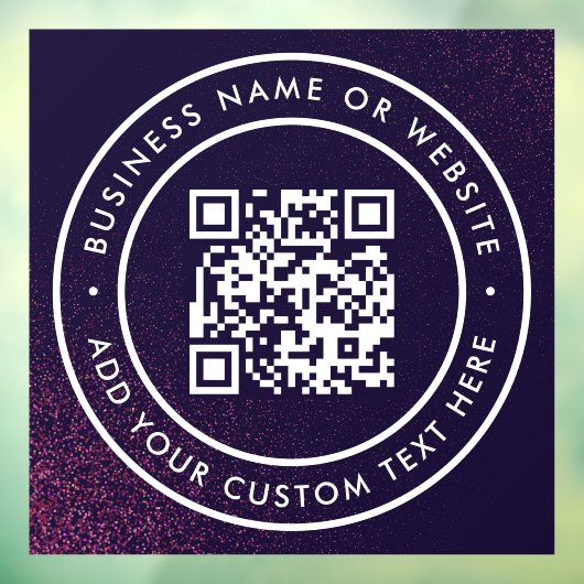 QR-code | Zakelijk Minimaal Scanbaar Rond Raamsticker (Vel 3)