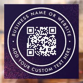 QR-code | Zakelijk Minimaal Scanbaar Rond Raamsticker
