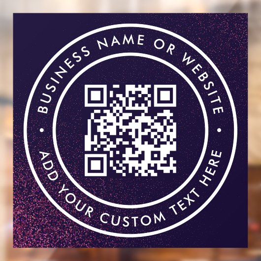 QR-code | Zakelijk Minimaal Scanbaar Rond Raamsticker (Vel 2)