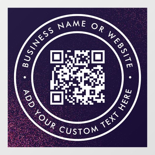 QR-code | Zakelijk Minimaal Scanbaar Rond Raamsticker (Vel)