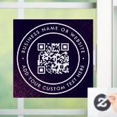 QR-code | Zakelijk Minimaal Scanbaar Rond Raamsticker (Huis)