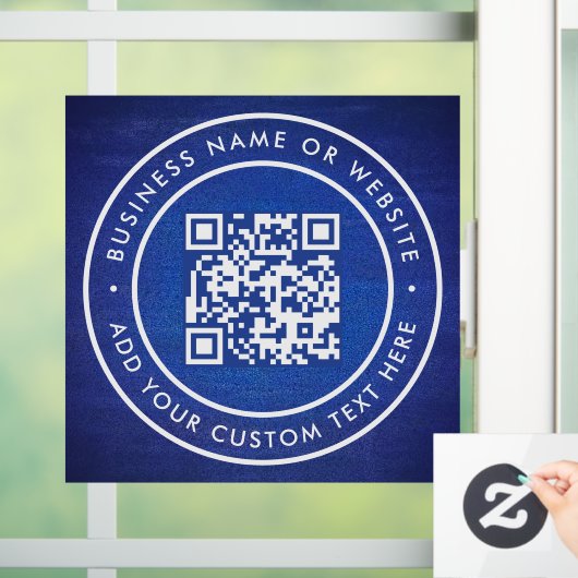 QR-code | Zakelijk Minimaal Scanbaar Rond Raamsticker (Huis)