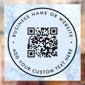 QR Code | Zakelijk Minimaal Scanbaar Rond Raamsticker (Vel 2)