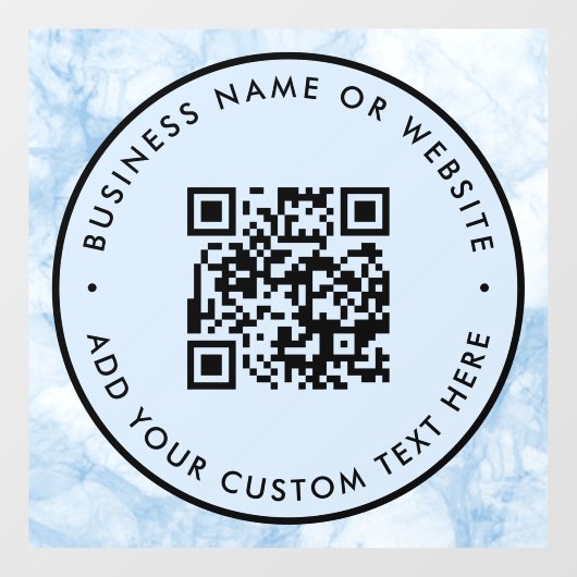 QR Code | Zakelijk Minimaal Scanbaar Rond Raamsticker (Vel)