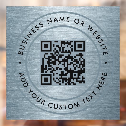 QR-code | Zakelijk Minimaal Scanbaar Rond Raamsticker (Vel 2)