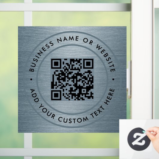QR-code | Zakelijk Minimaal Scanbaar Rond Raamsticker (Huis)