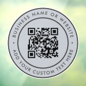 QR-code | Zakelijk Minimaal Scanbaar Rond Raamsticker (Vel 3)