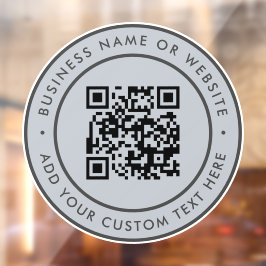 QR Code | Zakelijk Minimaal Scanbaar Rond Raamsticker