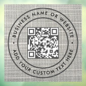 QR-code | Zakelijk Minimaal Scanbaar Rond Raamsticker (Vel 3)