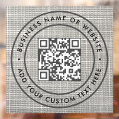 QR-code | Zakelijk Minimaal Scanbaar Rond Raamsticker (Vel 2)