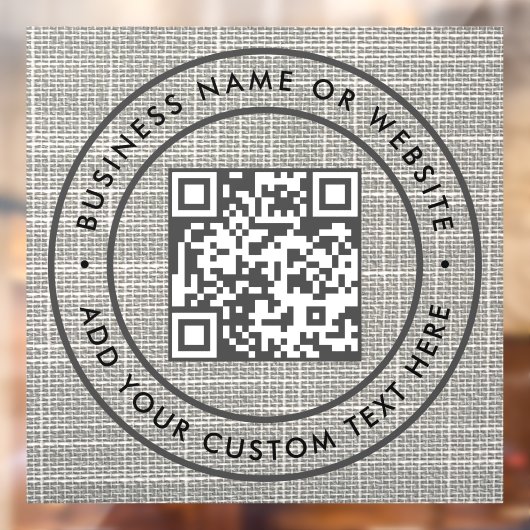 QR-code | Zakelijk Minimaal Scanbaar Rond Raamsticker (Vel 2)