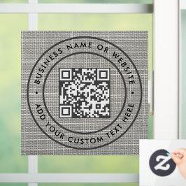 QR-code | Zakelijk Minimaal Scanbaar Rond Raamsticker