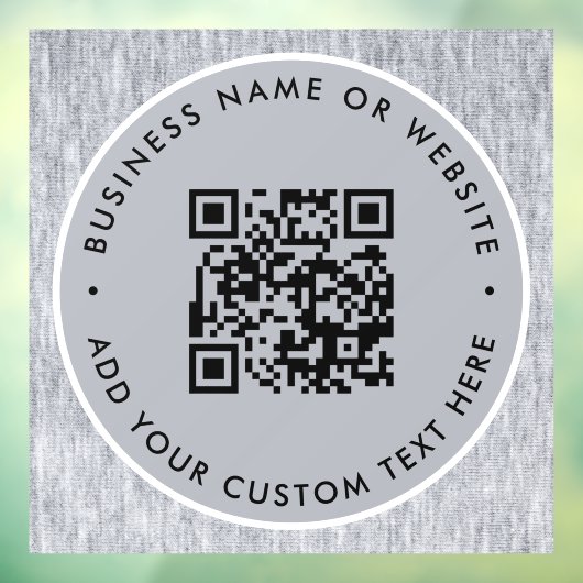 QR Code | Zakelijk Minimaal Scanbaar Rond Raamsticker (Vel 3)