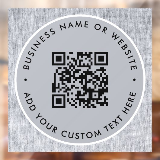 QR Code | Zakelijk Minimaal Scanbaar Rond Raamsticker (Vel 2)
