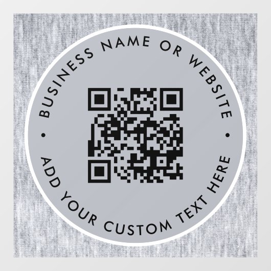 QR Code | Zakelijk Minimaal Scanbaar Rond Raamsticker (Vel)