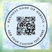 QR-code | Zakelijk minimaal scanbare ronde vorm Raamsticker (Vel 3)