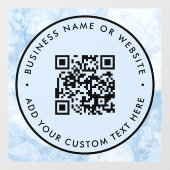 QR-code | Zakelijk minimaal scanbare ronde vorm Raamsticker (Vel)