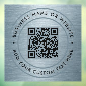 QR-code | Zakelijk minimaal scanbare ronde vorm Raamsticker (Vel 3)