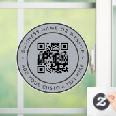 QR-code | Zakelijk Minimaal Scannbaar Rond Raamsticker (Huis)