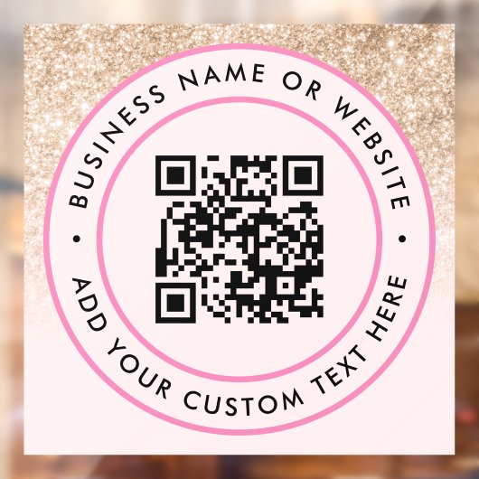 QR-code | Zakelijk minimaal scannbare ronde vorm Raamsticker (Vel 2)