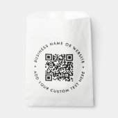 QR-code | Zakelijk minimalistisch schoon wit Bedankzakje (Voorkant)