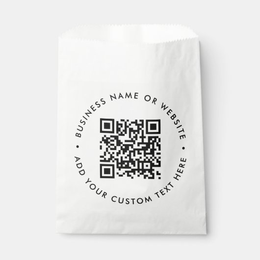 QR-code | Zakelijk minimalistisch schoon wit Bedankzakje (Voorkant)