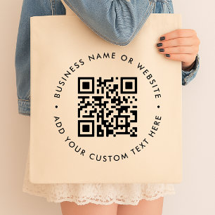 QR-code   Zakelijk modern minimaal scannen Tote Bag