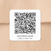 QR Code Zakelijk Plein Vierkante Sticker