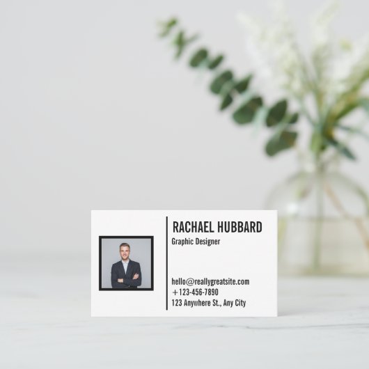 QR Code Zakelijk Professioneel Afbeelding | Modern Visitekaartje (Staand voorkant)