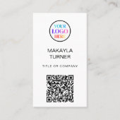 QR-code Zakelijk Professioneel Logo Visitekaartje (Voorkant)