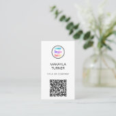 QR Code Zakelijk Professioneel Logo Visitekaartje (Staand voorkant)