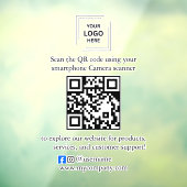 QR-code Zakelijk Raam Sticker Vinyl Decal Bord (Vel 3)