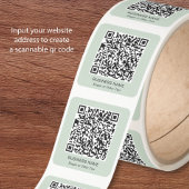 QR Code Zakelijk Saliegroen Vierkante Sticker