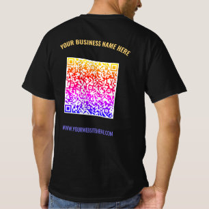 QR Code Zakelijk T-shirt Aangepaste tekst Kleuren