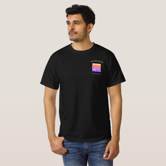 QR Code Zakelijk T-shirt Aangepaste tekst Kleuren  (Voorkant volledig)