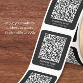 QR Code Zakelijk Vierkant Zwart Vierkante Sticker