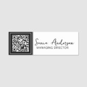 QR-code Zakelijk Zakelijk Professioneel Medewerker Naamplaatje (Voorkant)