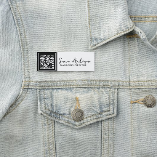 QR-code Zakelijk Zakelijk Professioneel Medewerker Naamplaatje (In situ)