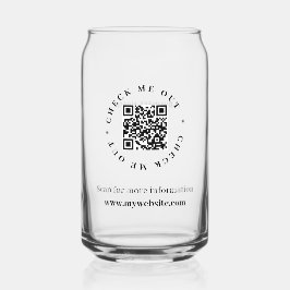 QR-code Zakelijke Drink bril Blikvorm Glas