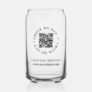 QR-code Zakelijke Drink bril Blikvorm Glas