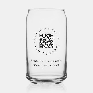 QR-code Zakelijke Drink bril Blikvorm Glas