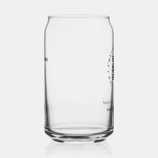 QR-code Zakelijke Drink bril Blikvorm Glas (Rechts)