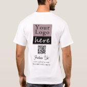 QR-code Zakelijke Evenement Uw Logo T-shirt (Achterkant)