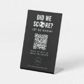 QR-code | Zakelijke feedbackservices Logo Black Reclamebord Met Voetstuk (Voorkant)